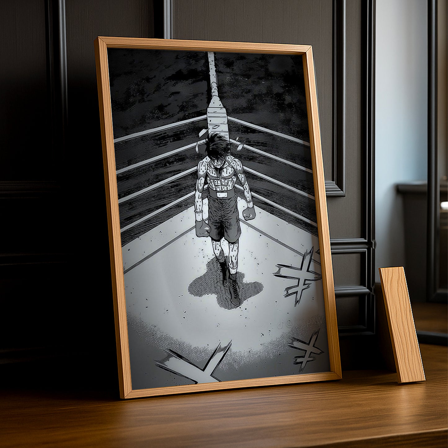 Cadre Photo Hajime no Ippo - Makunouchi Ippo Noir et Blanc