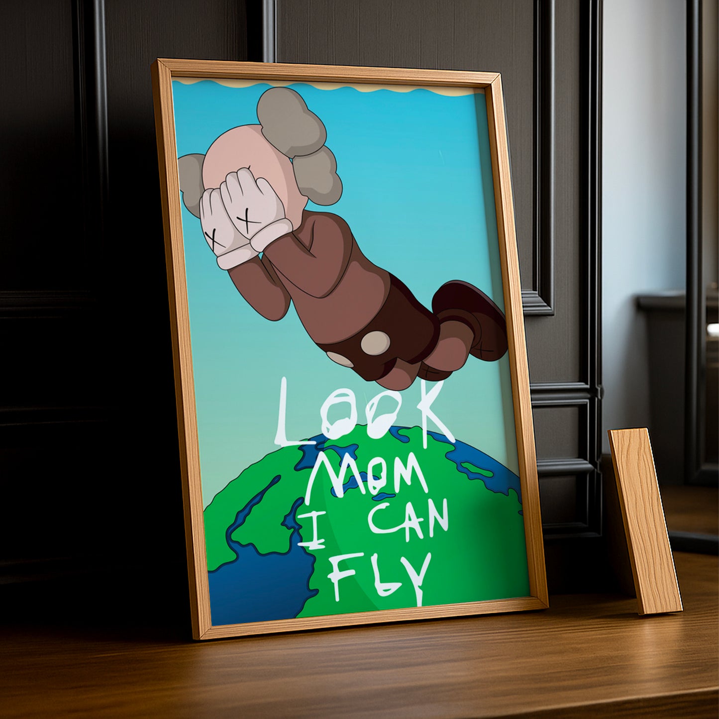 Cadre photo Kaws Look Mom I Can Fly
