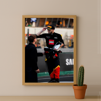 Poster encadrée GP Explorer - Maxime Biaggi Podium