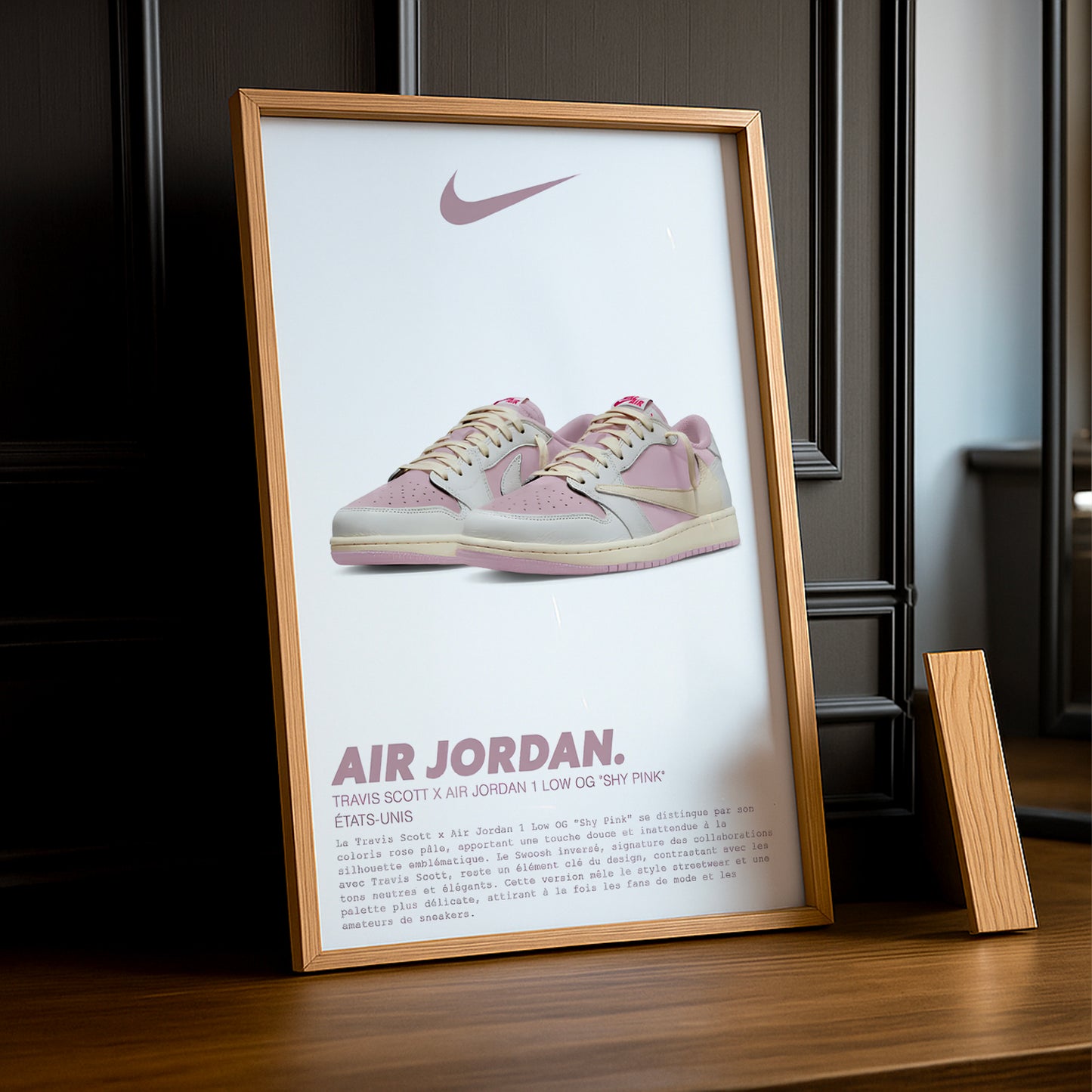 Travis Scott x Air Jordan 1 Low OG Shy Pink Fotorahmen 