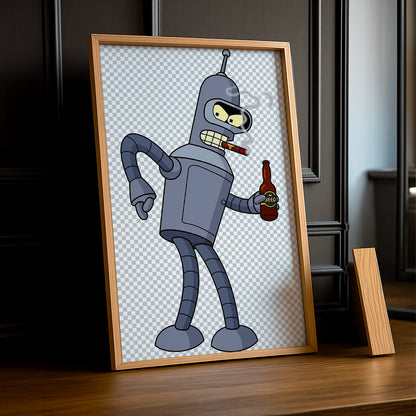 Cadre Photo Futurama - Bender Fond Transparent