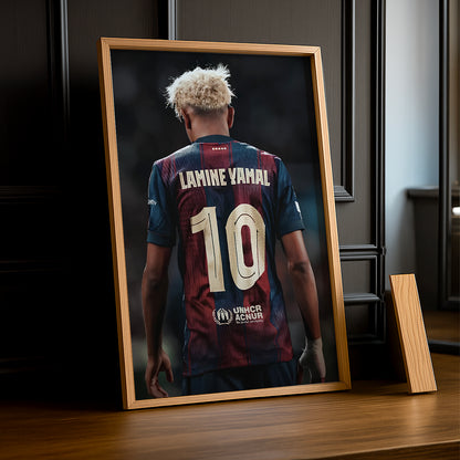 Poster encadrée FC Barcelone - Lamine Yamal