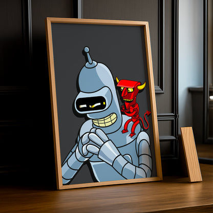 Cadre Photo Futurama - Bender Diable