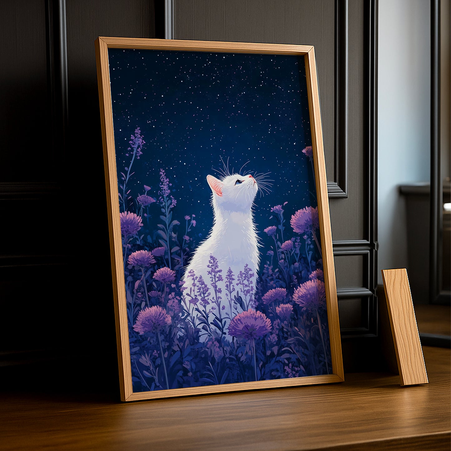 Cadre Photo Chat - White cat