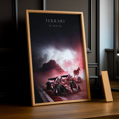Cadre photo Ferrari is back Formule 1