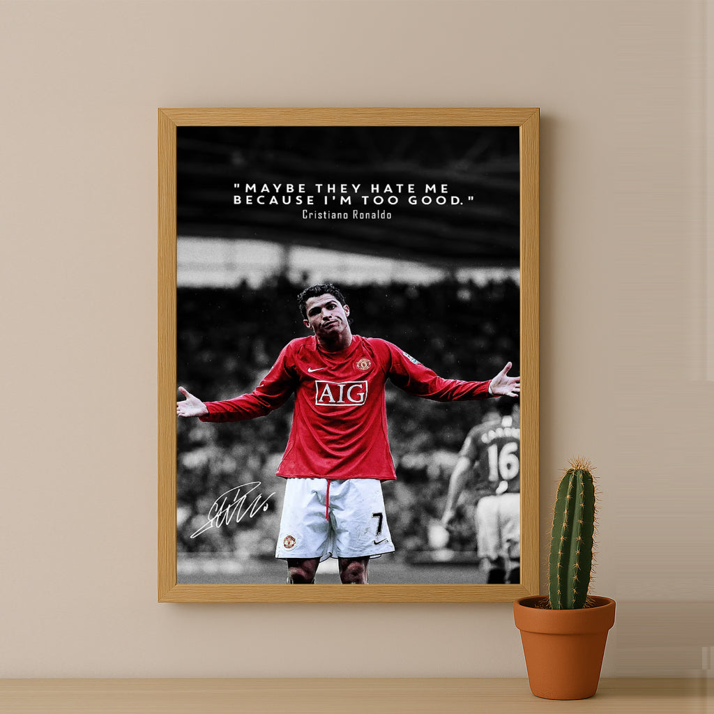 Cadre photo Motivation - Cristiano Ronaldo Citation