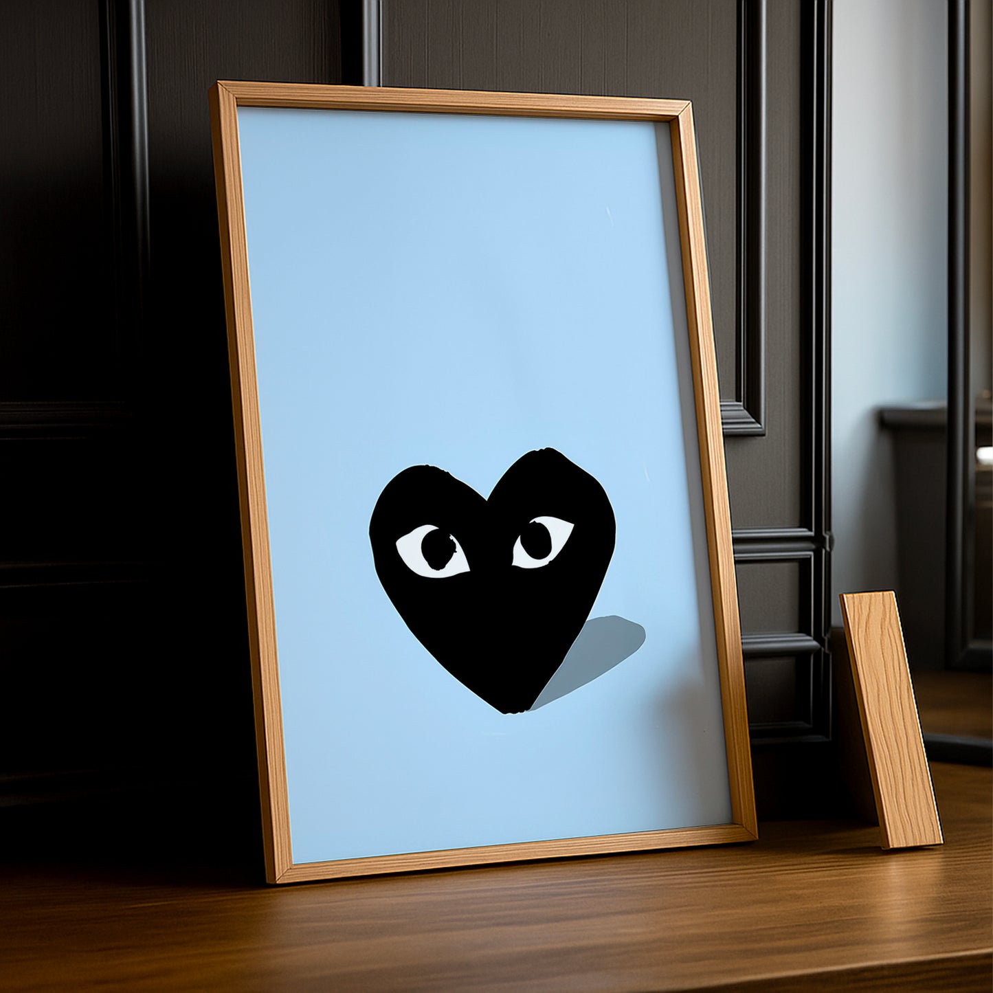 Schwarzer Herz-Fotorahmen von Comme Des Garçons 