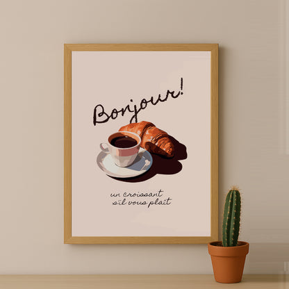 Cadre photo Coffee Lover - Croissant