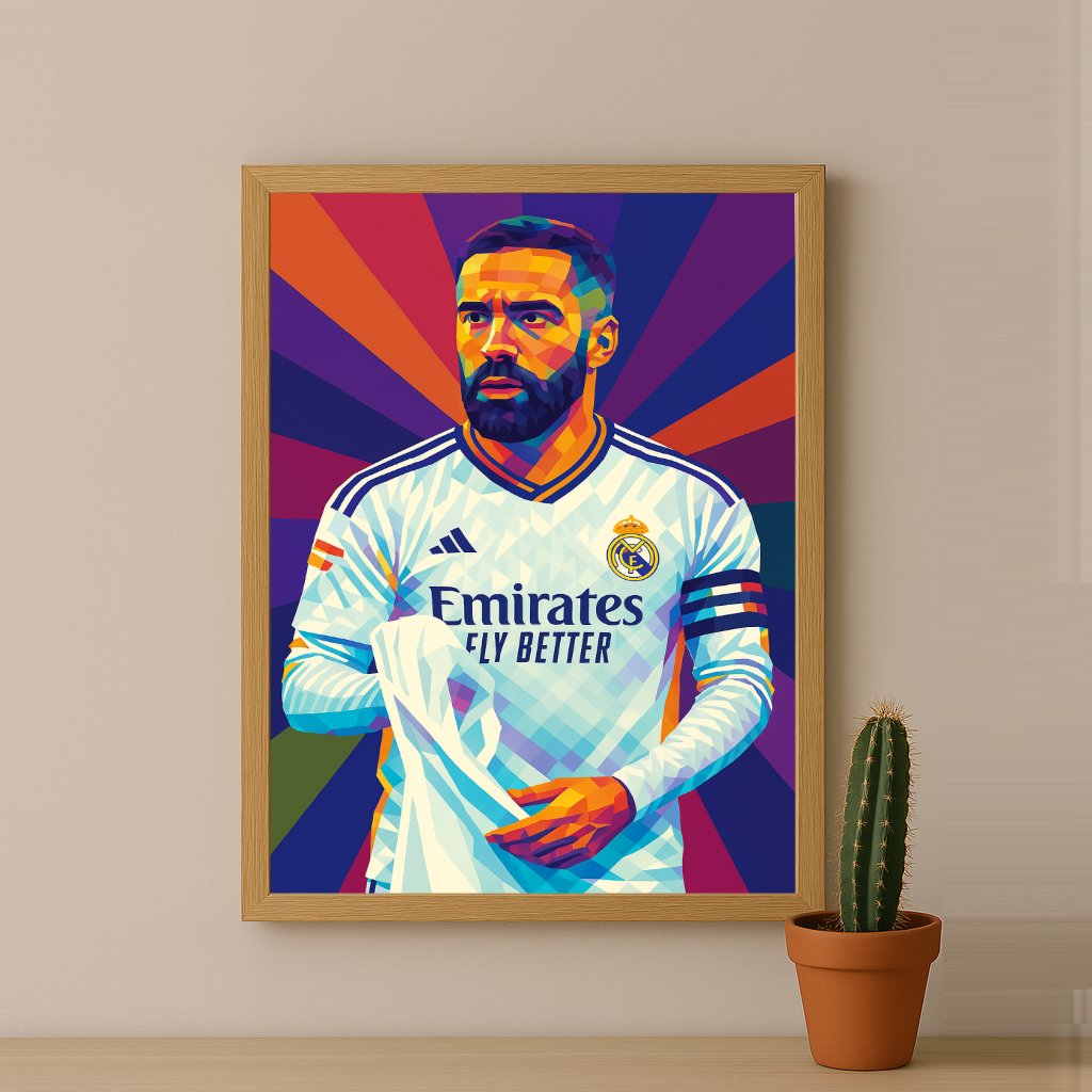 Cadre Photo Carvajal Real Madrid – Affiche HD Encadrée Papier Premium