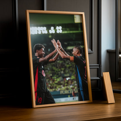 Cadre photo de Lamine Yamal x Raphinha