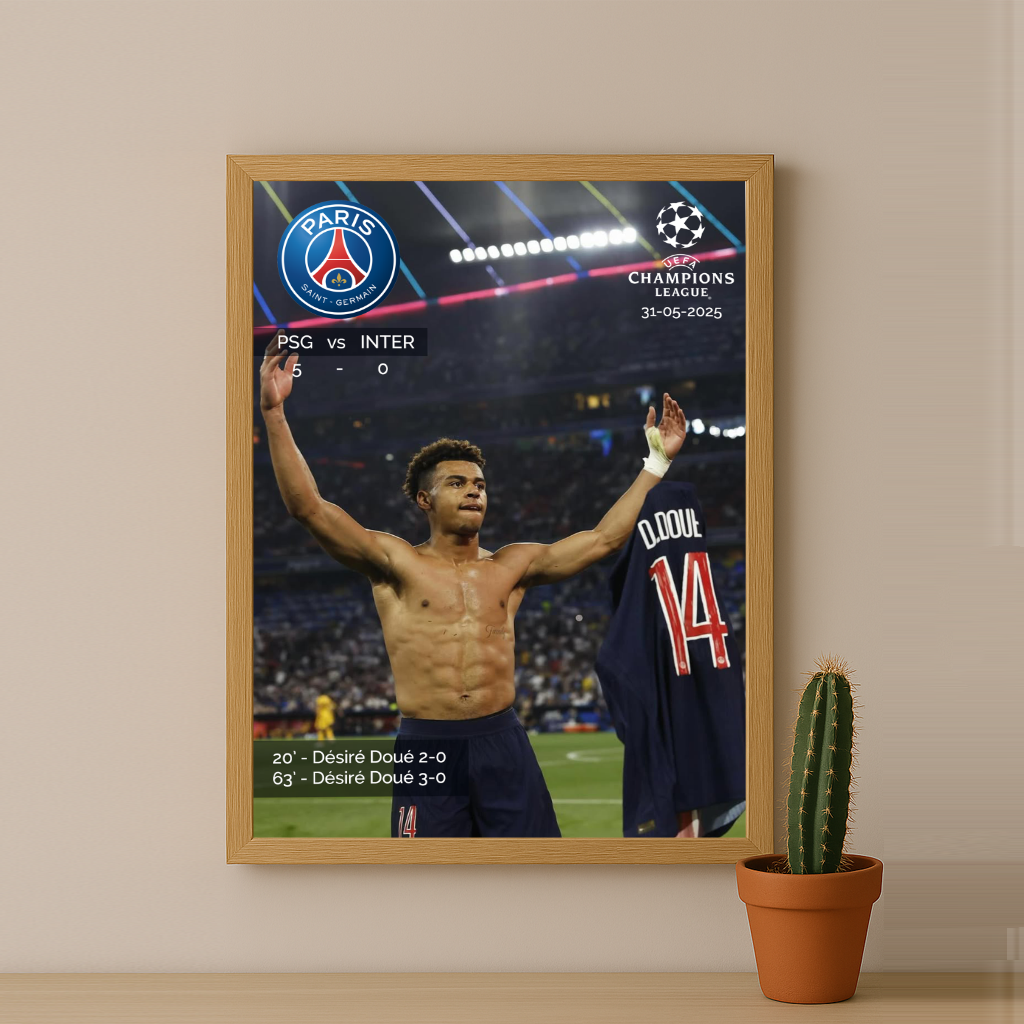 Poster Paris Saint-Germain Désiré Doué