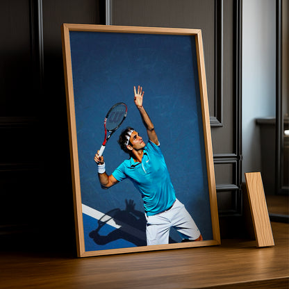 Cadre photo Tennis - Roger Federer Service