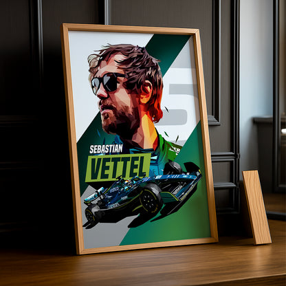 Cadre photo Sebastian Vettel Formule 1