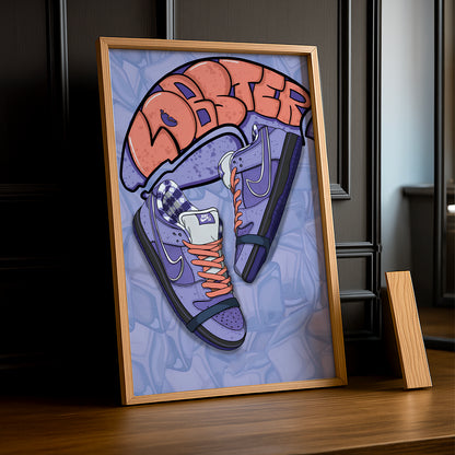 Poster Nike Dunk Lobster purple