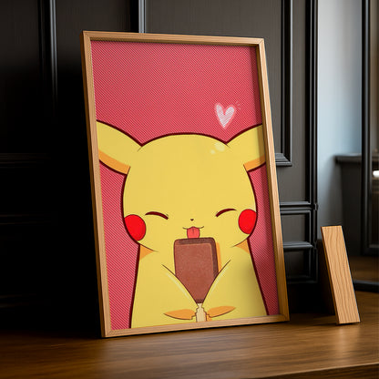 Cadre Photo Pokémon - Pikachu Illustration Chocolat