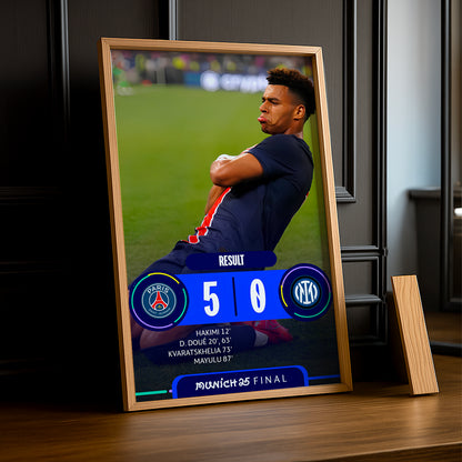 Cadre photo Désiré Doué PSG Ligue des champions