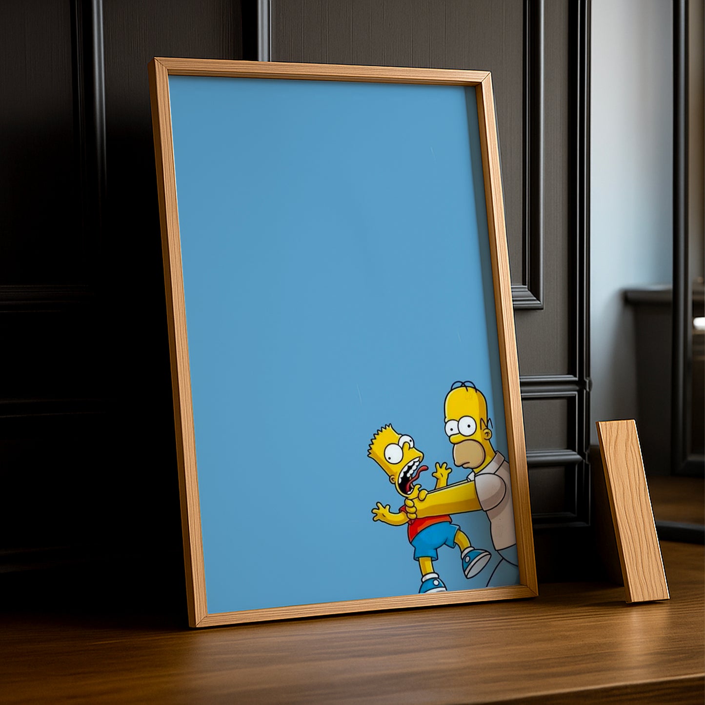 Cadre Photo Les Simpsons - Bart Simpson et Homer Simpson Etrangler