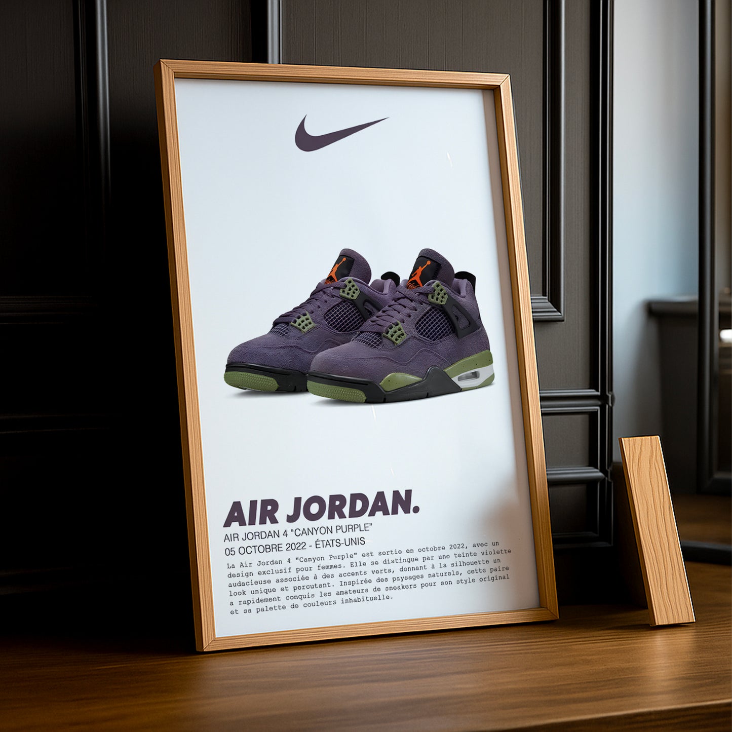 Cadre photo Nike Air Jordan 4 Retro Canyon Purple