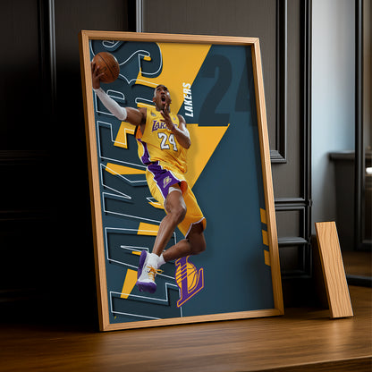 Cadre photo Kobe Bryant Lakers NBA