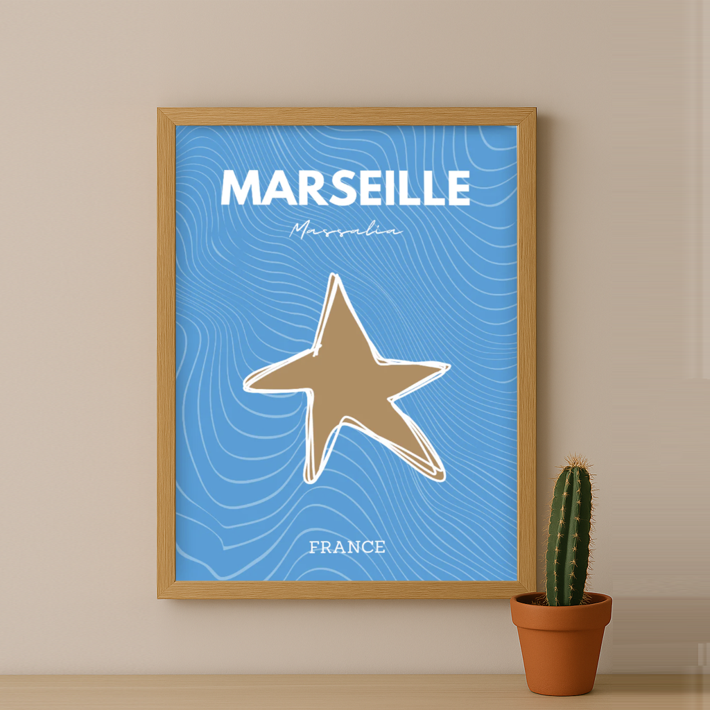 Olympique de Marseille Étoile - Poster