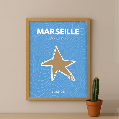 Olympique de Marseille Étoile - Poster