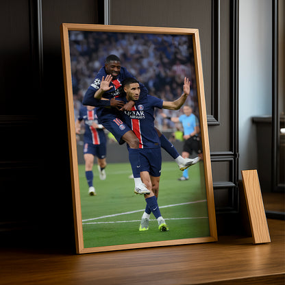 Cadre photo Ousmane Dembélé x Achraf Hakimi PSG