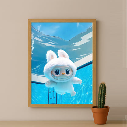 Poster Labubu - Nage