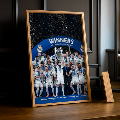 Cadre Photo Real Madrid Winners Ligue des Champions – Affiche HD Encadrée Papier Premium