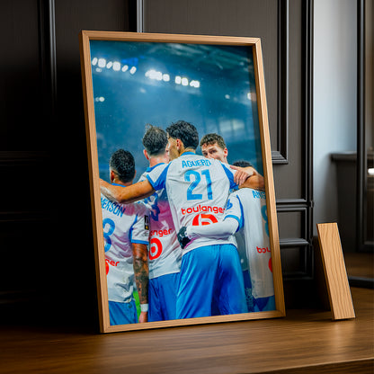 Poster encadrée Olympique de Marseille - Aguerd célébration