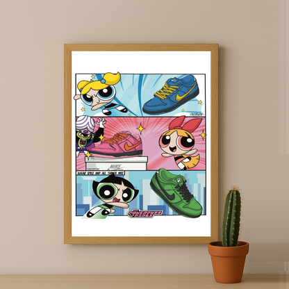 Poster Nike Dunk Powerpuff girl