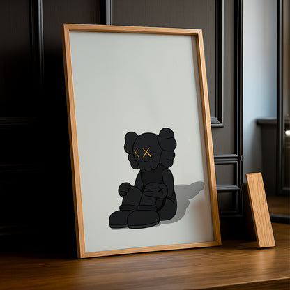 Cadre photo Kaws black