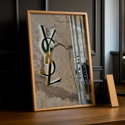 Cadre photo Yves Saint Laurent - Logo Aesthetic