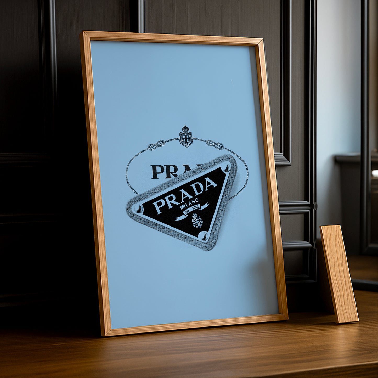 Cadre Photo Prada - Badge Bleu Ciel