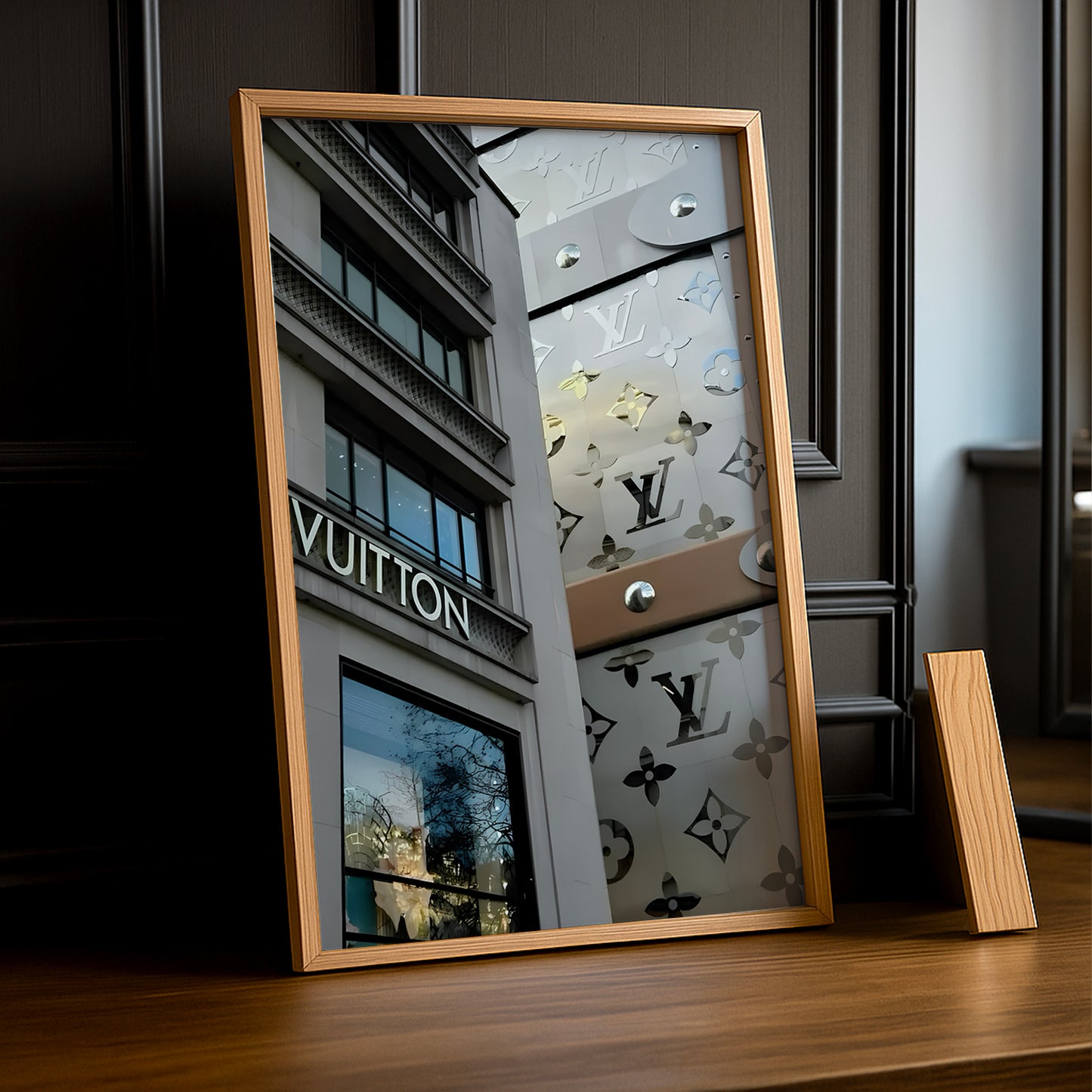 Cadre photo Louis Vuitton devanture en verre