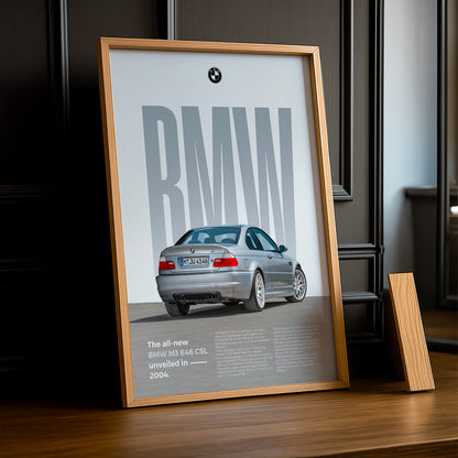 Poster Voitures - BMW M3 E46 CSL