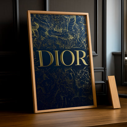 Cadre photo Dior - Blue & Gold
