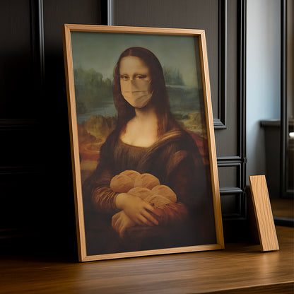 Cadre photo Mona Lisa La Joconde masque