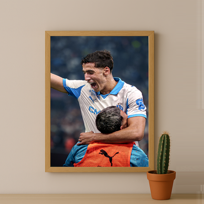 Poster encadrée Olympique de Marseille - Nayef Aguerd