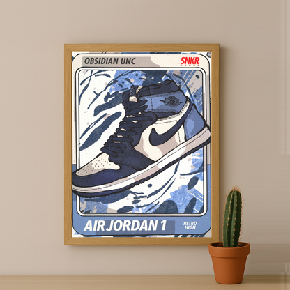 Poster Air Jordan 1 Obsidian UNC
