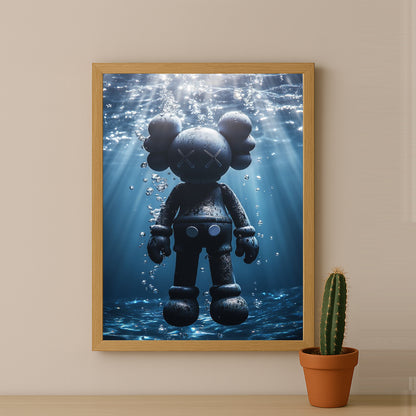 Poster Kaws - Nage