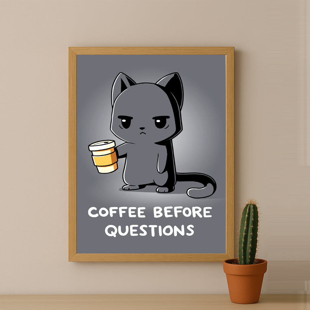 Cadre photo Coffee Lover - Coffee before questions