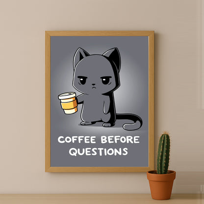 Cadre photo Coffee Lover - Coffee before questions