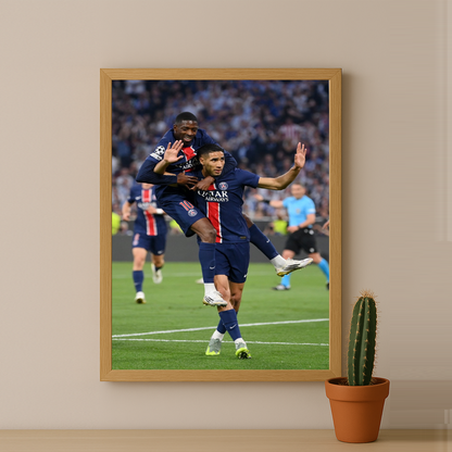 Cadre photo Ousmane Dembélé x Achraf Hakimi PSG