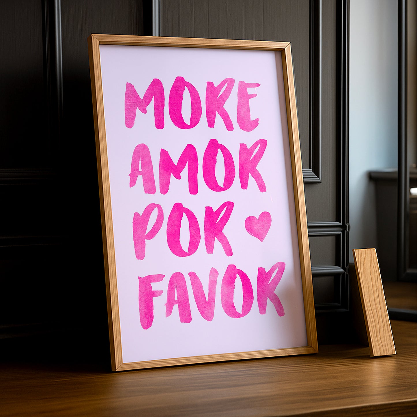 Cadre photo Citation - More Amor Por Favor Rose