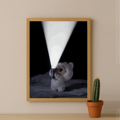 Poster Labubu - Lampe Torche