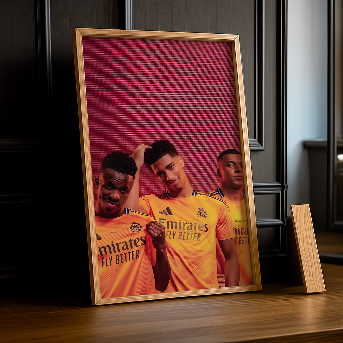 Poster encadrée Real Madrid - Vinicius, Bellingham, Mbappé