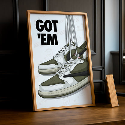 Poster Nike Travis Scott Olive Got'Em