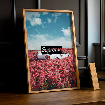 Poster Supreme - Roses x Ferrari