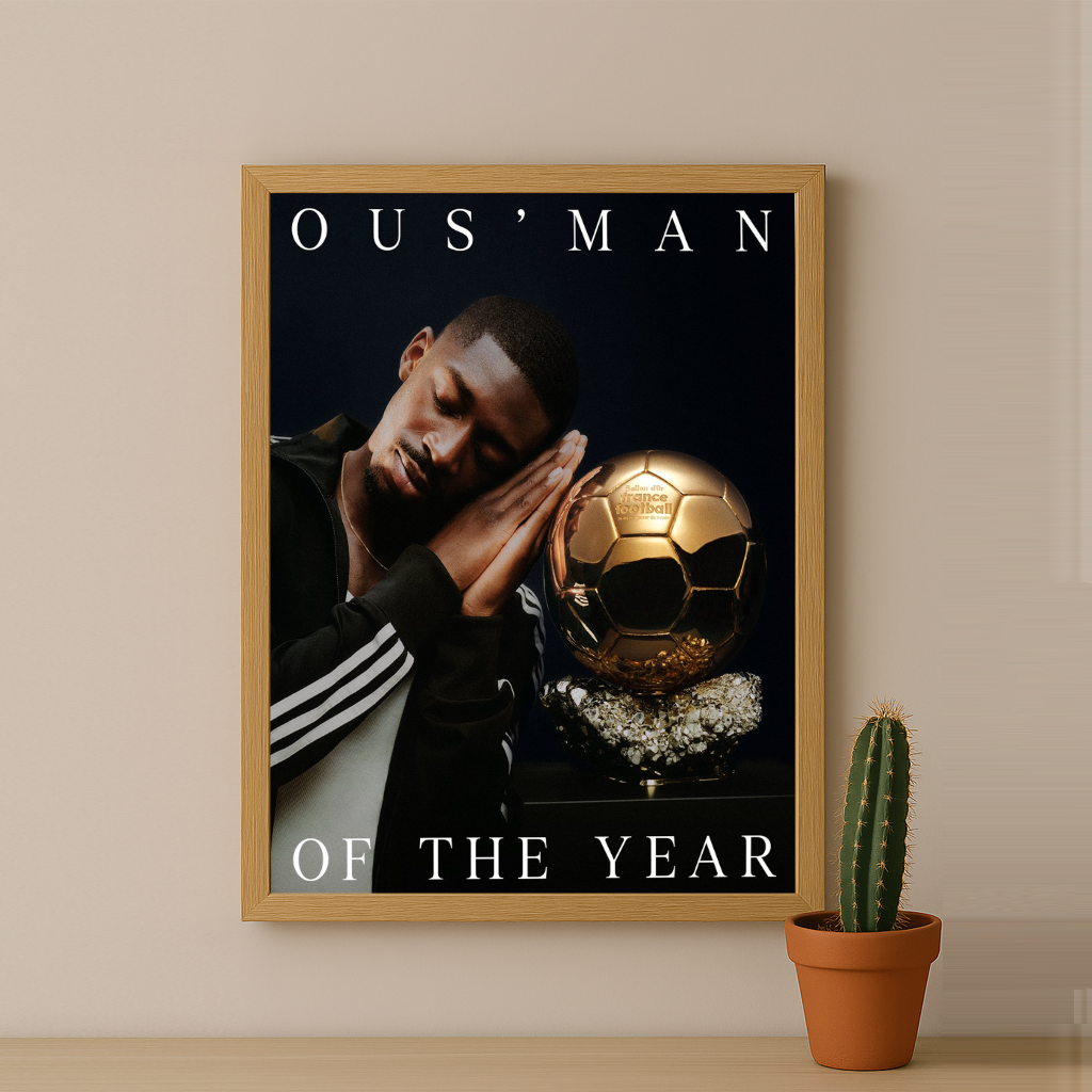 Cadre photo Ousmane Dembélé Ballon d'Or x Adidas