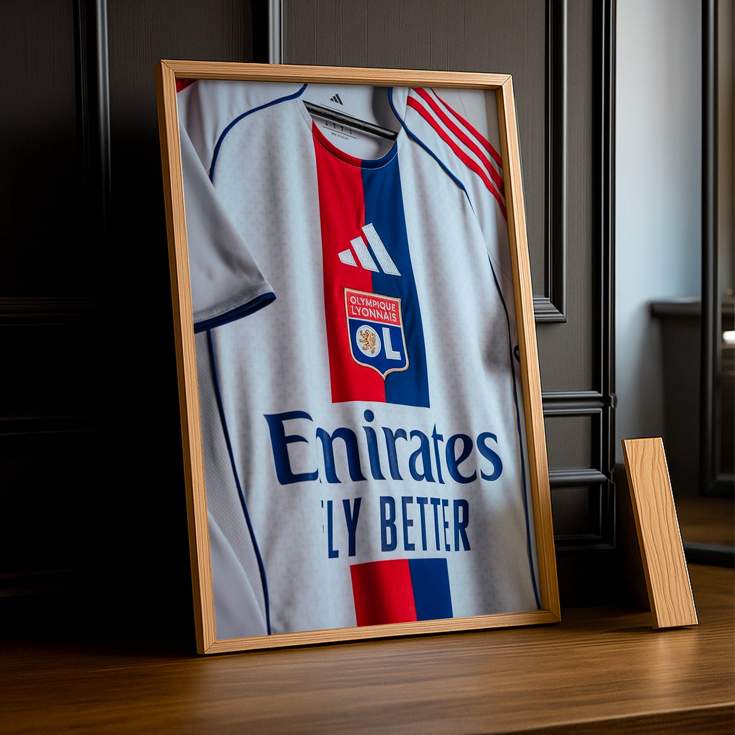 Poster Maillot Football - Olympique Lyonnais Retro